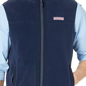 Vineyard Vines Harbor Fleece Vest navy medium